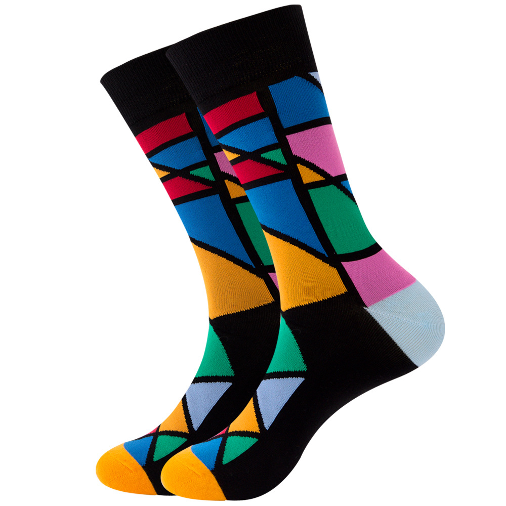 Male Striped Box Socks Socks Socks Tidal Wave Street Sock Original Individual Socks